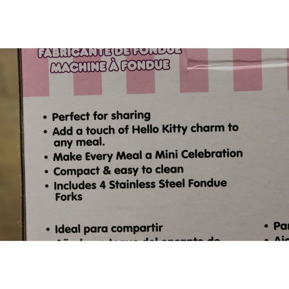 Hello Kitty Chocolate Fondue Maker Mini Size NWT Dipping Set - Picture 8 of 12